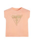 GUESS KIDS Tricou cu decolteu la baza gatului si logo cu strasuri - Pled.ro