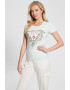 GUESS Tricou de bumbac cu imprimeu floral si logo - Pled.ro