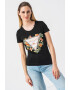 GUESS Tricou de bumbac cu imprimeu floral si logo - Pled.ro