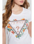 GUESS Tricou de bumbac cu imprimeu floral si logo - Pled.ro