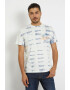 GUESS Tricou de bumbac cu model grafic - Pled.ro