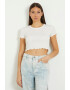 GUESS Tricou slim fit crop - Pled.ro