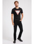 GUESS Tricou slim fit cu imprimeu logo triunghiular supradimensionat - Pled.ro