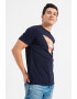 GUESS Tricou slim fit de bumbac cu imprimeu logo pe piept - Pled.ro