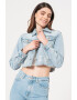 Haily's Jacheta crop de denim cu detalii cu aspect deteriorat Tilla - Pled.ro