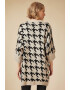 Happiness İstanbul Cardigan cu imprimeu houndstooth fara inchidere - Pled.ro