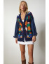 Happiness İstanbul Cardigan cu model si maneci cazute - Pled.ro