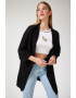 Happiness İstanbul Cardigan tricotat gros cu buzunare aplicate - Pled.ro