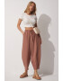 Happiness İstanbul Pantaloni crop cu croiala conica - Pled.ro