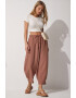 Happiness İstanbul Pantaloni crop cu croiala conica - Pled.ro