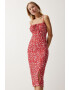 Happiness İstanbul Rochie cu croiala bodycon si barete elastice - Pled.ro