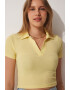 Happiness İstanbul Tricou crop cu aspect striat - Pled.ro