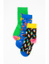 Happy Socks Set de sosete cu imprimeu grafic - 3 perechi - Pled.ro