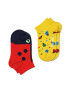 Happy Socks Set 2 perechi de sosete din amestec de bumbac unisex cu imprimeu buburuze Rosu/Galben - Pled.ro