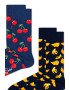 Happy Socks Set de sosete scurte unisex cu imprimeu - 2 perechi - Pled.ro