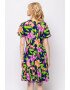 Heavy Tools Rochie evazata cu imprimeu floral Virida - Pled.ro