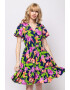 Heavy Tools Rochie evazata cu imprimeu floral Virida - Pled.ro