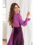 Hermosa Rochie midi cu model colorblock Leonor - Pled.ro