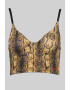 HUGO Sutien longline cu vatelina si animal print - Pled.ro