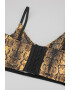 HUGO Sutien longline cu vatelina si animal print - Pled.ro