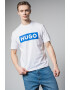 HUGO Tricou cu decolteu la baza gatului si imprimeu logo Nico - Pled.ro