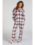 Hunkemoller Pijama din bumbac cu model in carouri - Pled.ro