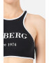 Iceberg Bustiera racerback de baie cu imprimeu logo contrastant - Pled.ro