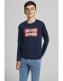 Jack & Jones Bluza cu decolteu la baza gatului si imprimeu logo - Pled.ro