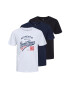 Jack & Jones Set de tricouri cu imprimeu logo - 3 piese - Pled.ro