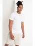 Jack & Jones Set de tricouri din bumbac organic cu decolteu la baz gatului - 3 piese - Pled.ro