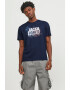 Jack & Jones Tricou cu decolteu la baza gatului si imprimeu logo - Pled.ro