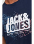 Jack & Jones Tricou cu decolteu la baza gatului si imprimeu logo - Pled.ro