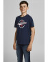 Jack & Jones Tricou cu decolteu rotund si imprimeu logo - Pled.ro