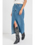 JdY Fusta lunga de denim cu slit frontal - Pled.ro