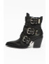 Jeffrey Campbell Botine de piele cu barete Caceres - Pled.ro