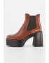 Jeffrey Campbell Botine de piele cu toc masiv - Pled.ro