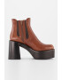 Jeffrey Campbell Botine de piele cu toc masiv - Pled.ro