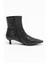 Jeffrey Campbell Botine de piele cuvarf ascutit Racer - Pled.ro