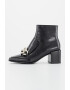 Jeffrey Campbell Botine de piele ecologica cu aplicatie metalica - Pled.ro