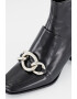 Jeffrey Campbell Botine de piele ecologica cu aplicatie metalica - Pled.ro