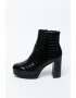 Jeffrey Campbell Botine de piele lacuita cu aspect piele de crocodil Sahar - Pled.ro