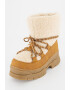 Jeffrey Campbell Ghete flatform cu garnituri de piele si piele shearling sintetica - Pled.ro