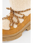 Jeffrey Campbell Ghete flatform cu garnituri de piele si piele shearling sintetica - Pled.ro