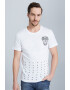 Jeremy Meeks Tricou de bumbac organic cu nituri - Pled.ro