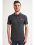 Jeremy Meeks Tricou polo de bumbac organic cu fenta cu nasturi - Pled.ro