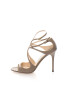 Jimmy Choo Sandale de piele cu barete multiple si toc inalt - Pled.ro