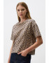 JIMMY KEY Bluza cu animal print si maneci scurte - Pled.ro