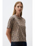 JIMMY KEY Bluza cu animal print si maneci scurte - Pled.ro