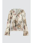 JIMMY KEY Bluza cu decolteu in V imprimeu floral si volane - Pled.ro