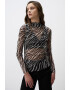 JIMMY KEY Bluza de plasa cu model animal print - Pled.ro